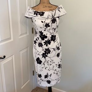 Calvin Klein black and white dress